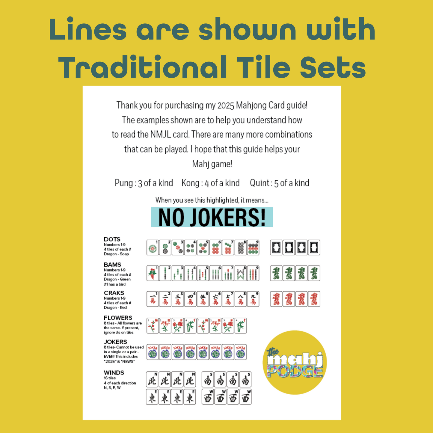 2025 Complete Mahjong Card Guide - Print at Home!